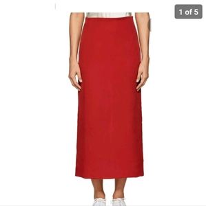 The Row Stratski red silk skirt sz 8